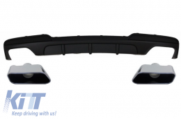 image-31-Double Outlet Air Diffuser with Exhaust Muffler Tips suitable for BMW F10 F11 (2011-2017) Sport M-Performance 550i Design