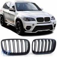 image-61-Double slat kidney grille performance black for BMW X5 E70 X6 E71 from 2006