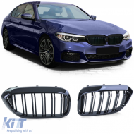 image-26-Double slat kidney grille Performance gloss black for 5 Series BMW G30 G31 2017-2020