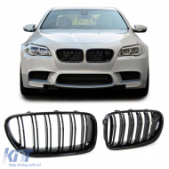 Double Slat Kidney Grille Performance Gloss Black for 5 Series BMW F10 F11 2010-2017 - ODGB6025213