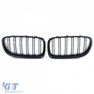 Double Slat Kidney Grille Performance Gloss Black for 5 Series BMW F10 F11 2010-2017-image-6257438