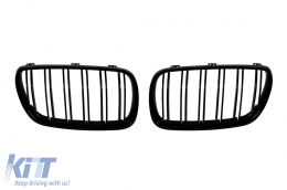image-38-Double slat kidney grilles black gloss suitable for BMW X3 E83 2007-2010