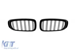 image-66-Double slat kidney grilles in black lacquer suitable for BMW 3 Series GT F34 2013-2016