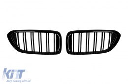 Double slat kidney grilles in black lacquer suitable for BMW 6 Series GT G32 2017-2020 - ABBMGR6009117