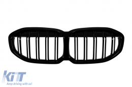 Double slat kidney grilles in black lacquer suitable for BMW 1 Series F40 after 2020 - ABBMGR6009126