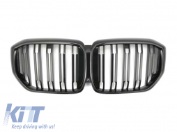 Double slat kidney grilles in black lacquer suitable for BMW X5 G05 LCI after 2023 - ABBMGR6009355