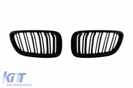 image-31-Double slat kidneys in black lacquer suitable for BMW Series 2 F22 Coupe, F23 Cabriolet after 2013