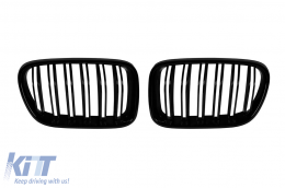 image-36-Double slat kidneys in black lacquer suitable for BMW X3 F25 2010-2014
