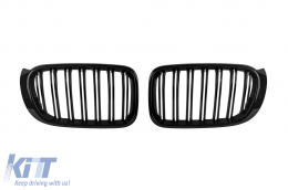 Double slat kidneys in black lacquer suitable for BMW X3 F25 2014-2017, X4 F26 2014-2018 - ABBMGR6009080