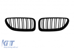 image-26-Double slat kidneys in black lacquer suitable for BMW 6 Series F06 Gran Coupe, F12 Cabriolet, F13 Coupe 2011-2018