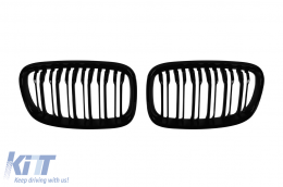 Double slat kidneys in black lacquer suitable for BMW 1 Series F20 with 5 doors, F21 with 3 doors 2011-2015 - ABBMGR6009128