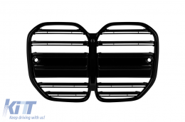 image-14-Double slat kidneys in black lacquer suitable for BMW Series 4 G22 Coupe, G23 Convertible after 2021