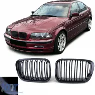 image-57-Double-slat Performance Gloss Grille for 3 Series BMW E46 Sedan Touring 98-01