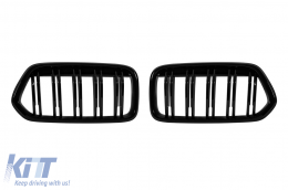 image-79-Double slatted kidneys in black lacquer suitable for BMW X2 F39 after 2020