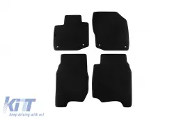 image-20-Dreilagige Textilfußmatten aus Petex Style Material geeignet für Honda Civic Kombi 2012-2017 für 1.4 L und 1.8 L Benzin, 2.2 L Diesel, 5 Türen, Set mit 4 Stück, schwarz