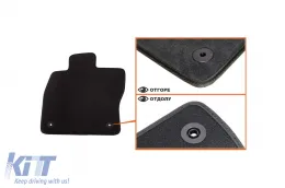 Dreilagige Textilfußmatten aus Petex Style-Material geeignet für Audi A3 Sportback, Limousine 2013-2016, Set mit 4 Stück, schwarz-image-6241471