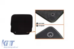 Dreilagige Textilfußmatten geeignet für Audi A3 1998-2003, Set aus 4 Stück, schwarz-image-6241962