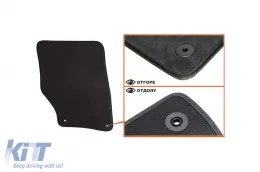 Dreilagige Textilfußmatten geeignet für Audi Q7 2006-2015, Set aus 4 Stück, schwarz-image-6242648