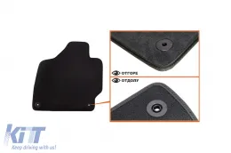 Dreilagige Textilfußmatten geeignet für Audi TT 2006-2014, Set von 4 Stück, schwarz-image-6242730