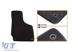 Dreilagige Textilfußmatten geeignet für Audi TT 2006-2014, Set von 4 Stück, schwarz-image-6242731