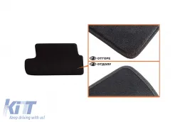 Dreilagige Textilfußmatten geeignet für Audi TT 2006-2014, Set von 4 Stück, schwarz-image-6242733