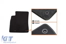 Dreilagige Textilfußmatten geeignet für Audi A8, A8 Quattro 1999-2002, Set aus 4 Stück, schwarz-image-6242199