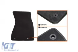 Dreilagige Textilfußmatten geeignet für Audi A8, A8 Quattro 1999-2002, Set aus 4 Stück, schwarz-image-6242200
