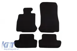image-60-Dreilagige Textilfußmatten geeignet für BMW Serie 6 F12 Cabrio, F13 Coupe 2011-2018, Set aus 4 Teilen, schwarz
