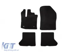 image-47-Dreilagige Textilfußmatten geeignet für Dacia Dokker Kombi nach 2013, Set aus 4 Stück, schwarz