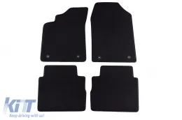 image-78-Dreilagige Textilfußmatten geeignet für Opel Signum 2003-2008, Set aus 4 Stück, schwarz