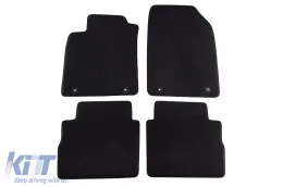 image-53-Dreilagige Textilfußmatten geeignet für Opel Vectra C Kombi 2003-2009, Set aus 4 Stück, schwarz