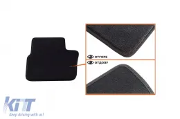 Dreilagige Textilfußmatten geeignet für Peugeot 208 2012-2019, 2008 2013-2019, Set aus 4 Stück, schwarz-image-6242418