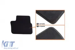 Dreilagige Textilfußmatten geeignet für Peugeot 208 2012-2019, 2008 2013-2019, Set aus 4 Stück, schwarz-image-6242419