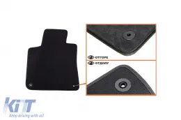 Dreilagige Textilfußmatten geeignet für Peugeot 308 2013-2021, Set aus 4 Stück, schwarz-image-6242423