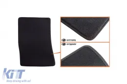 Dreilagige Textilfußmatten geeignet für Range Rover 2002-2012, Set von 2 Stück, schwarz-image-6241551