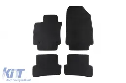 image-46-Dreilagige Textilfußmatten geeignet für Renault Clio Schrägheck, Kombi 2012-2019, Set aus 4 Stück, schwarz