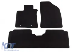 image-51-Dreilagige Textilfußmatten geeignet für Toyota Avensis 2012-2018, aus Petex Style Material, Set aus 3, schwarz