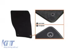 Dreilagige Textilfußmatten geeignet für VW Touareg, Porsche Cayenne 2010-2018, Set aus 4 Stück, schwarz-image-6242875