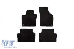 image-60-Dreilagige Textilfußmatten geeignet für VW Sharan nach 2010, mit 5 oder 7 Sitzen, Set von 4 Stück, schwarz