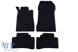image-73-Dreilagige Textilfußmatten geeignet für Mercedes CLK C208 1997-2002, Set aus 4 Stück, schwarz