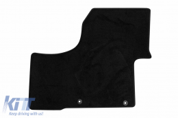 Dreilagige Textilfußmatten geeignet für Mercedes Sprinter 2006-2018, 2-3 Plätze, Set mit 2 Stück, schwarz-image-6242118