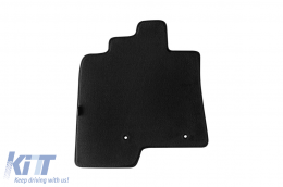 Dreilagige Textilfußmatten geeignet für Mitsubishi Pajero nach 2007, kurze Basis, Set aus 4 Stück, schwarz-image-6242374