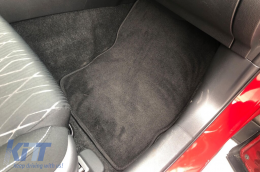 Dreilagige Textilfußmatten geeignet für Mitsubishi Eclipse Cross nach 2018, Set mit 4 Stück, schwarz-image-6242383