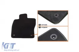 Dreischichtige Textil-Fußmatten geeignet für VW Golf VI Kombi 2009-2013, Golf VII Schrägheck, Kombi, Alltrack 2012-2019, Golf VIII nach 2019, Set aus 4 Stück, schwarz-image-6241478