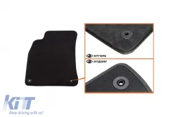 Dreischichtige Textilfußmatten aus Petex Style-Material geeignet für Audi A5 Coupé, Cabrio, S5 2007-2017, Set aus 4 Teilen, schwarz-image-6242761