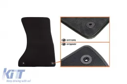 Dreischichtige Textilfußmatten aus Petex Style-Material geeignet für Audi A5 Coupé, Cabrio, S5 2007-2017, Set aus 4 Teilen, schwarz-image-6242762