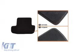 Dreischichtige Textilfußmatten aus Petex Style-Material geeignet für Audi A5 Coupé, Cabrio, S5 2007-2017, Set aus 4 Teilen, schwarz-image-6242763