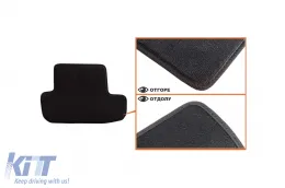Dreischichtige Textilfußmatten aus Petex Style-Material geeignet für Audi A5 Coupé, Cabrio, S5 2007-2017, Set aus 4 Teilen, schwarz-image-6242764