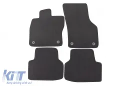 image-58-Dreischichtige Textilfußmatten aus Petex Style-Material geeignet für Audi A8 2010-2017 kurze Basis, Set mit 4 Stück, schwarz