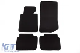 image-48-Dreischichtige Textilfußmatten geeignet für BMW 3er Serie E46 Limousine, Touring, Coupe, Kompakt 1998-2005, Set von 4 Stück, schwarz